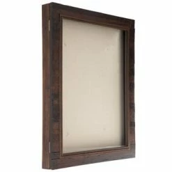 Dark Walnut Slatted Wood Shadow Box - 16" X 20"