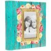 Outlet 😉 Teal Wood Plank Floral Photo Album - Large 🔥 -Scotch Shop 350Wx350H 1629914 110419