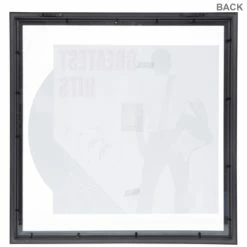 Black Wood Vinyl Record Album Wall Frame - 12" X 12" -Scotch Shop 350Wx350H 1828516 b 0619 px