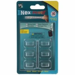 Promo 👏 Clear Mini Adhesive Wall Hooks 🎉