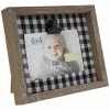 Discount 🧨 Buffalo Check Wood Clip Frame - 6" X 4" ⭐
