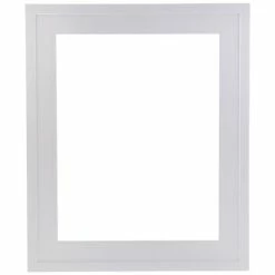 White Stepped Wood Open Frame