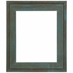 Turquoise Wash Wood Open Frame - 8" X 10"