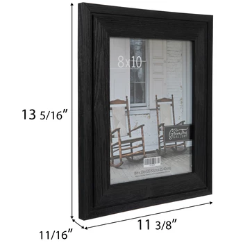 Black Distressed Wood Wall Frame - 8" X 10" 4 Black Distressed Wood Wall Frame - 8" X 10" - Image 2