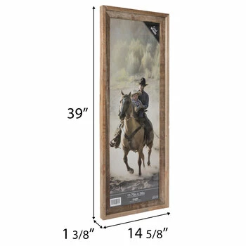 Rustic Gray Prairie Wood Wall Frame - 11 3/4" X 36" 4 Rustic Gray Prairie Wood Wall Frame - 11 3/4" X 36" - Image 2
