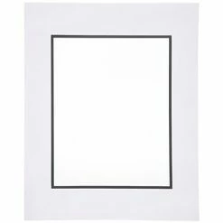 Deals 😍 Black & White Double Pre-Cut Mat - 11" X 14" 😉