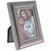Pewter Convex Beaded Frame - 2" X 3"