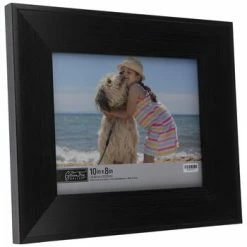 Black Slanted Wood Look Frame