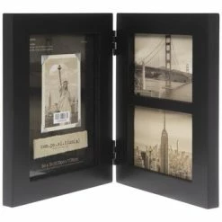 Black Wood Folding Collage Frame