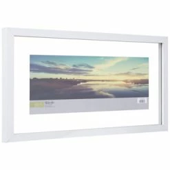 White Float Wood Wall Frame - 16 1/2" X 6" -Scotch Shop 350Wx350H 2021251 b 0621 PX