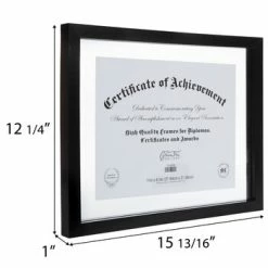 Black Wood Float Document Frame - 11" X 8 1/2" -Scotch Shop 350Wx350H 2024206 a 0521 PX