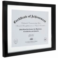 Black Wood Float Document Frame - 11" X 8 1/2" -Scotch Shop 350Wx350H 2024206 b 0521 PX