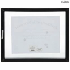 Black Wood Float Document Frame - 11" X 8 1/2" -Scotch Shop 350Wx350H 2024206 c 0521 PX