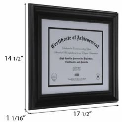 Black Wood Document Frame - 11" X 8 1/2" -Scotch Shop 350Wx350H 2024305 a 0521 px