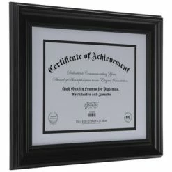 Black Wood Document Frame - 11" X 8 1/2" -Scotch Shop 350Wx350H 2024305 b 0521 px