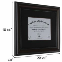 Black & Brown Wood Document Frame - 11" X 8 1/2" -Scotch Shop 350Wx350H 2024321 a 0521 px