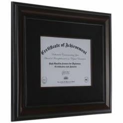 Black & Brown Wood Document Frame - 11" X 8 1/2" -Scotch Shop 350Wx350H 2024321 b 0521 px
