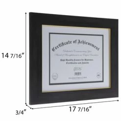 Black & Gold Document Frame - 11" X 8 1/2" -Scotch Shop 350Wx350H 2024404 a 0421 PX