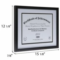 Black Flat Document Frame - 11" X 8 1/2" -Scotch Shop 350Wx350H 2025526 a 0421 PX