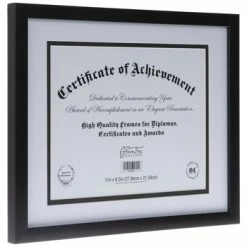 Black Flat Document Frame - 11" X 8 1/2" -Scotch Shop 350Wx350H 2025526 b 0421 PX