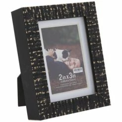 Black Rustic Wood Look Frame - 2" X 3"