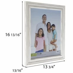 New 😉 Distressed White Beveled Wall Frame 🎁 -Scotch Shop 350Wx350H 2031177 a 0421 PX