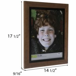 Brown & Black Wood Wall Frame -Scotch Shop 350Wx350H 2032225 a 0421 px