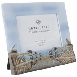 Blue Tropical Pier Frame - 7" X 5"