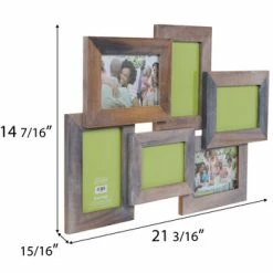 Flash Sale ⌛ Brown & Gray Wood Collage Wall Frame 😉 -Scotch Shop 350Wx350H 2066355 a 0621 PX