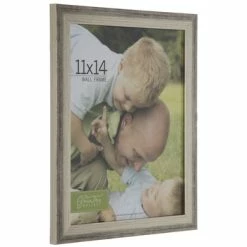 Silver Flat Brushed Wood Wall Frame -Scotch Shop 350Wx350H 256792 a 0120 px