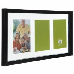 Black Float Collage Wood Wall Frame -Scotch Shop 350Wx350H 444281 b 0722