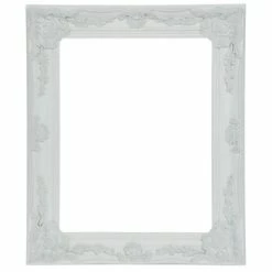 Cream White Ornate Open Wood Frame