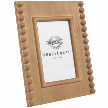 Outlet ✔️ Brown Beaded Wood Frame 4" X 6" ✨ 3 Outlet ✔️ Brown Beaded Wood Frame 4" X 6" ✨