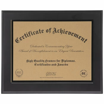 Black Wood Document Frame - 11" X 8 1/2" 3 Black Wood Document Frame - 11" X 8 1/2"