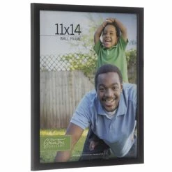 Discount 🔔 Black Flat Profile Wood Wall Frame ⭐ -Scotch Shop 350Wx350H 852277 a 0120 px