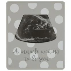 Gray Polka Dot Sonogram Frame - 3 3/4" X 2 3/4" -Scotch Shop 350Wx350H 968818 a 1119 px